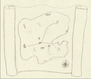 Treasure map- it's good to have direction to get started